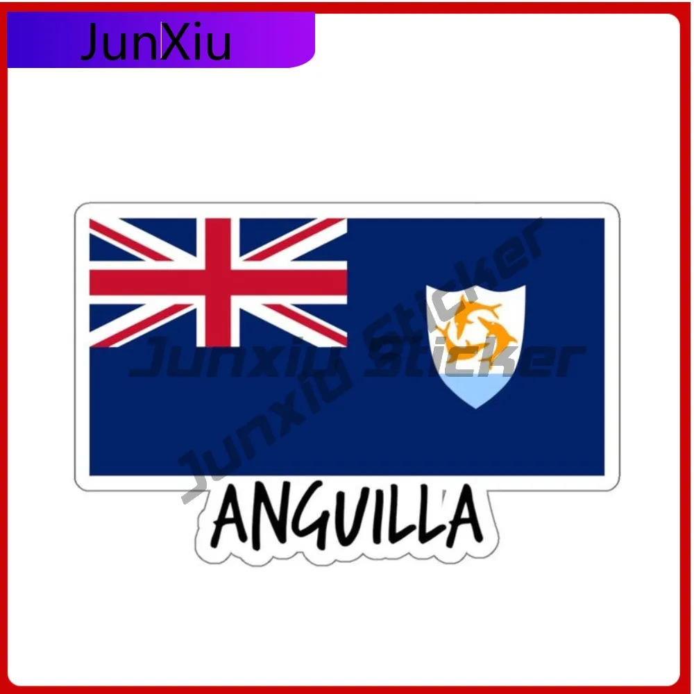 

Anguilla Flag Travel Sticker Caribbean Island Souvenirtropical Vacation Laptop Decoration Beach Lover Gift Waterproof Scratch-pr