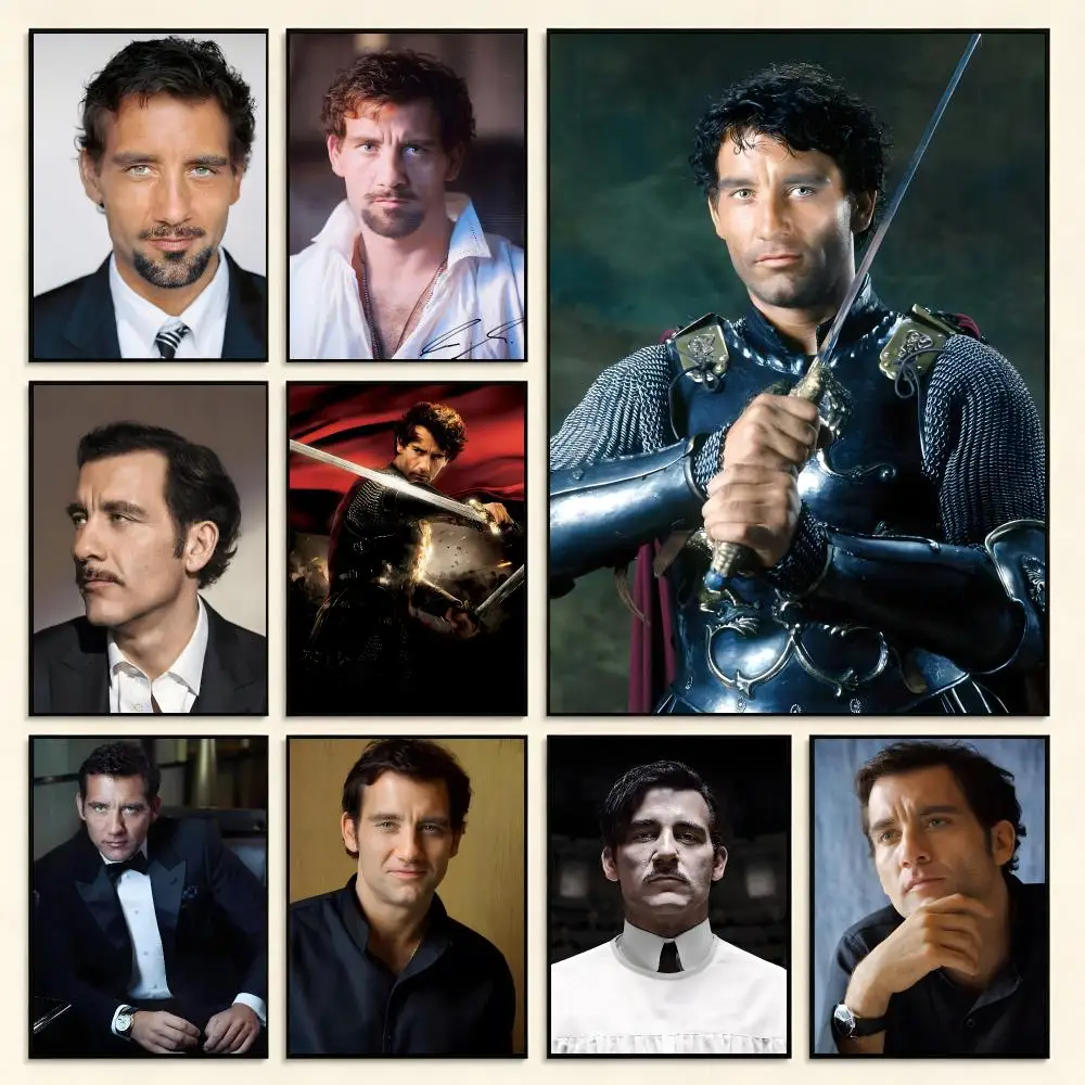 Suave Intense Actor C-Clive Owen Poster Series Print Unframed Aesthetic Wall Decor Gift Living Room Bedroom