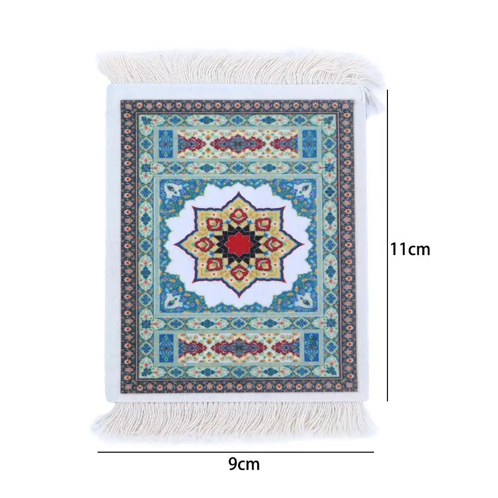 Photo Props Heat-resistant Table Decor Persian style kitchen accessories Retro Pattern Cup Pads Table Mat Coaster Placemat