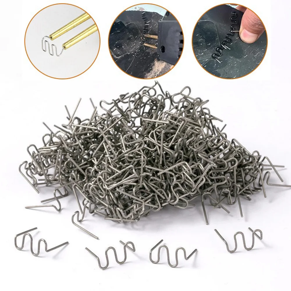 100/500Pcs 0.6/0.8mm Hot Stapler Staples For Car Bumper Plastic Welder Hot Stapler Welding Soldering Tools Automotive Repair Kit