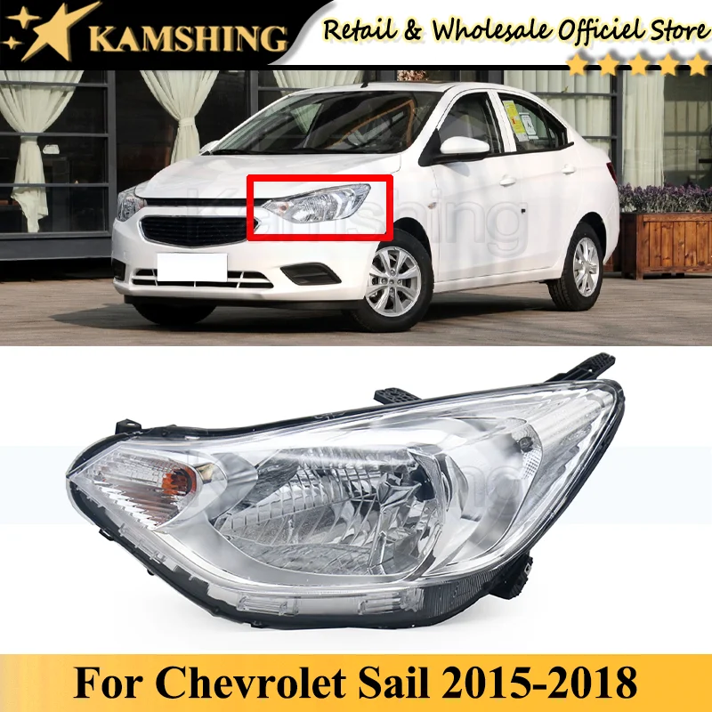 

CAPQX Front bumper head light lamp For Chevrolet Sail 2015-2018 head lamp light headlamp Front bumper headlight