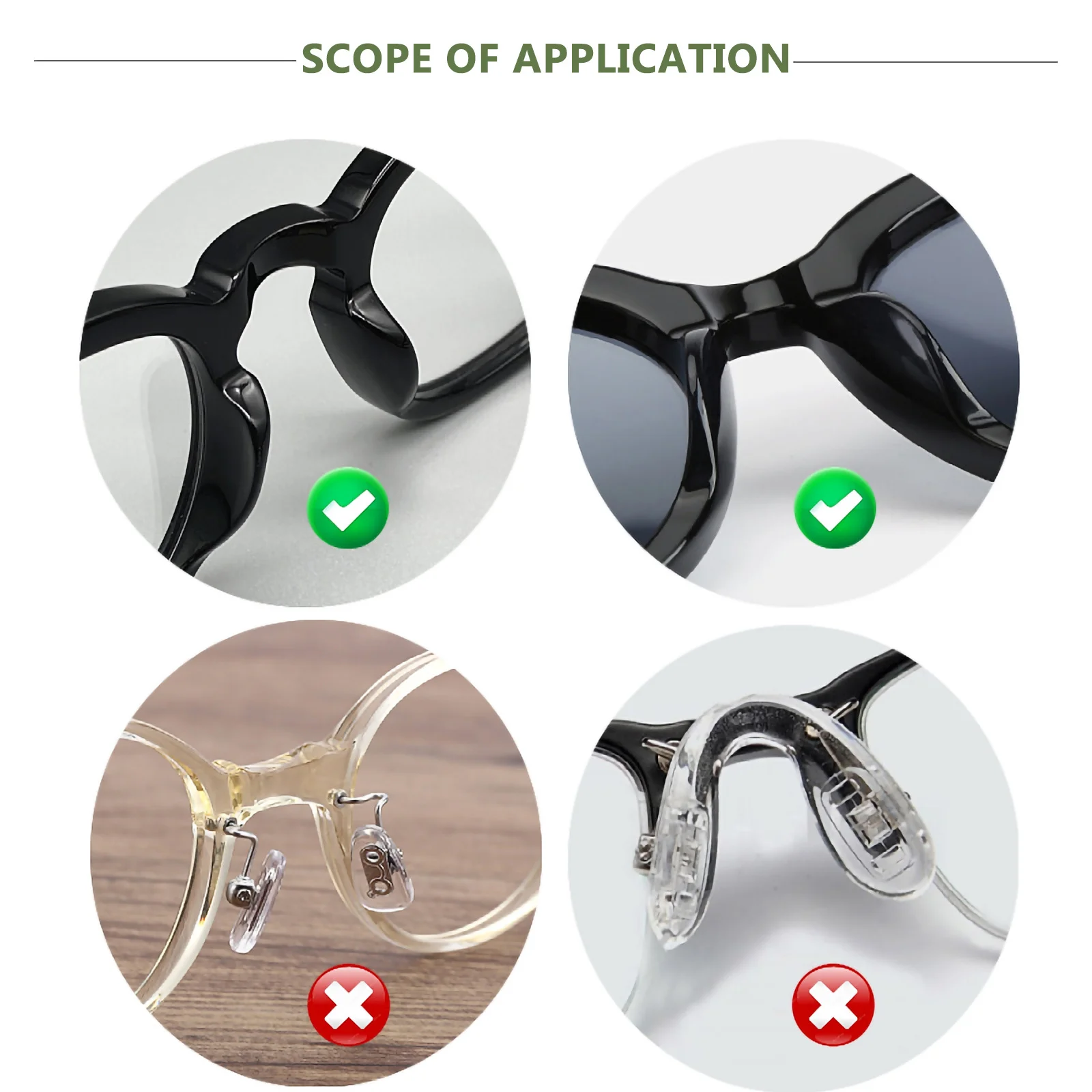 

15Pairs Non-Slip Glasses Nose Pads Silicone Eyeglass Support Replaceable Soft Comfortable Eyeglasses Nose Gasket Anti-Slip