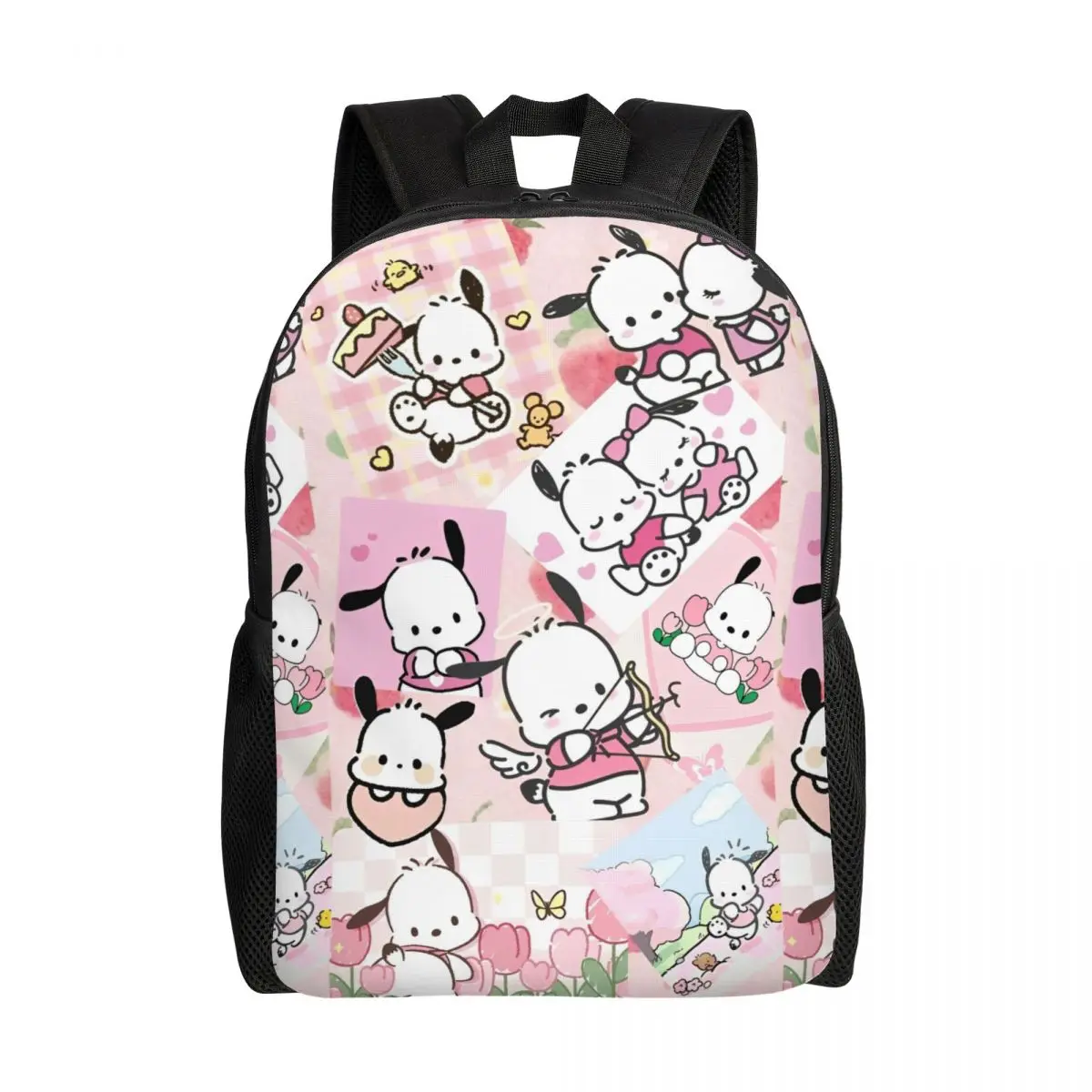 Pochacco Paterrn Backpack for Men Women Cool Student Work Daypack Cartoon Dog Laptop Computer Canvas Bags Gift