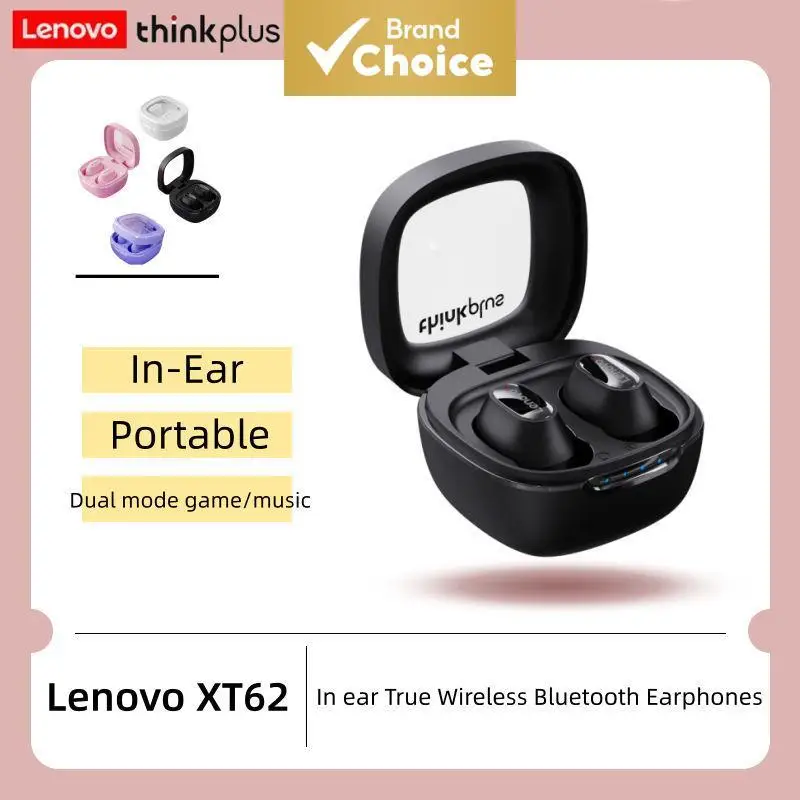 Lenovo XT62 TWS Earbuds Bluetooth 5.3 Low Latency Gaming Headphones Touch Control HiFi Stereo IPX5 Waterproof  Wireless Earphone