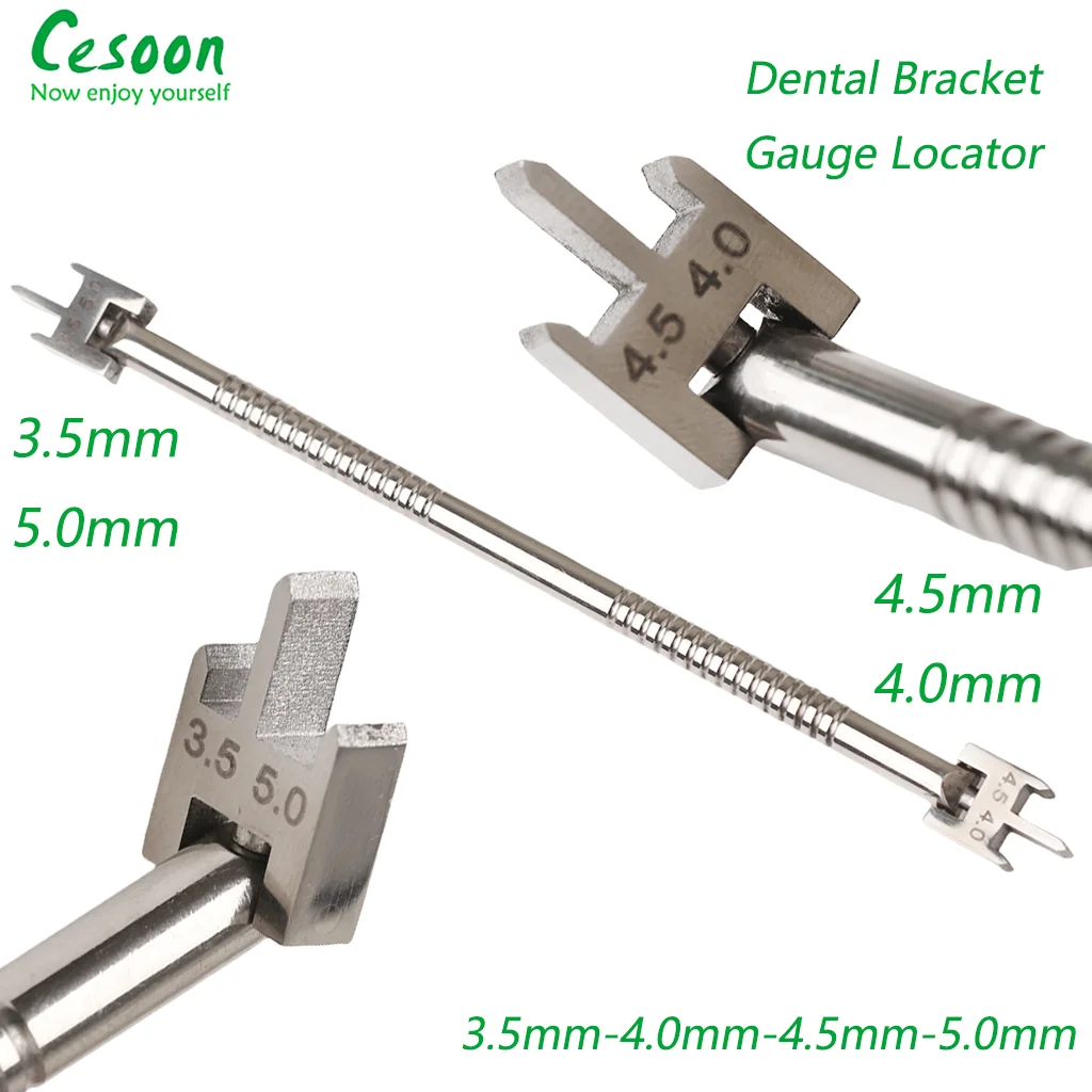 Adjustable Dental Bracket Positioning Height Stainless Steel Orthodontic Brace Double Scale Locator Positioner 3.5-5MM Dentistry