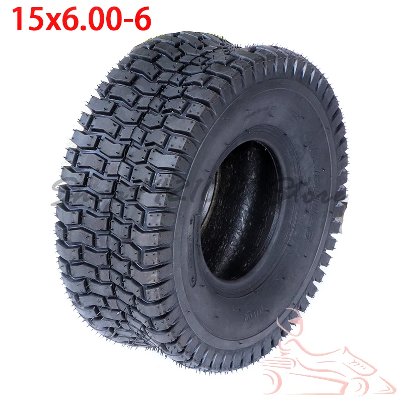 Piezas de Kart de 15x6,00-6 pulgadas para ATV Go Kart, cortacésped, arado de nieve, vehículo de suelo de aeropuerto, accesorios de Karting de neumáticos sin cámara de 6 pulgadas