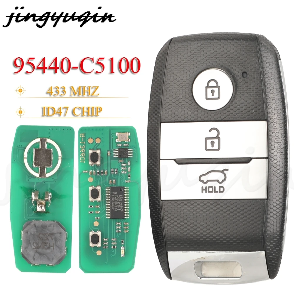 jingyuqin  95440-C5100 Smart Remote Car Control Key Fob 433MHz ID47 For KIA Sorento 2015 2016 2017 FOB-4F06 Keyless Go Card