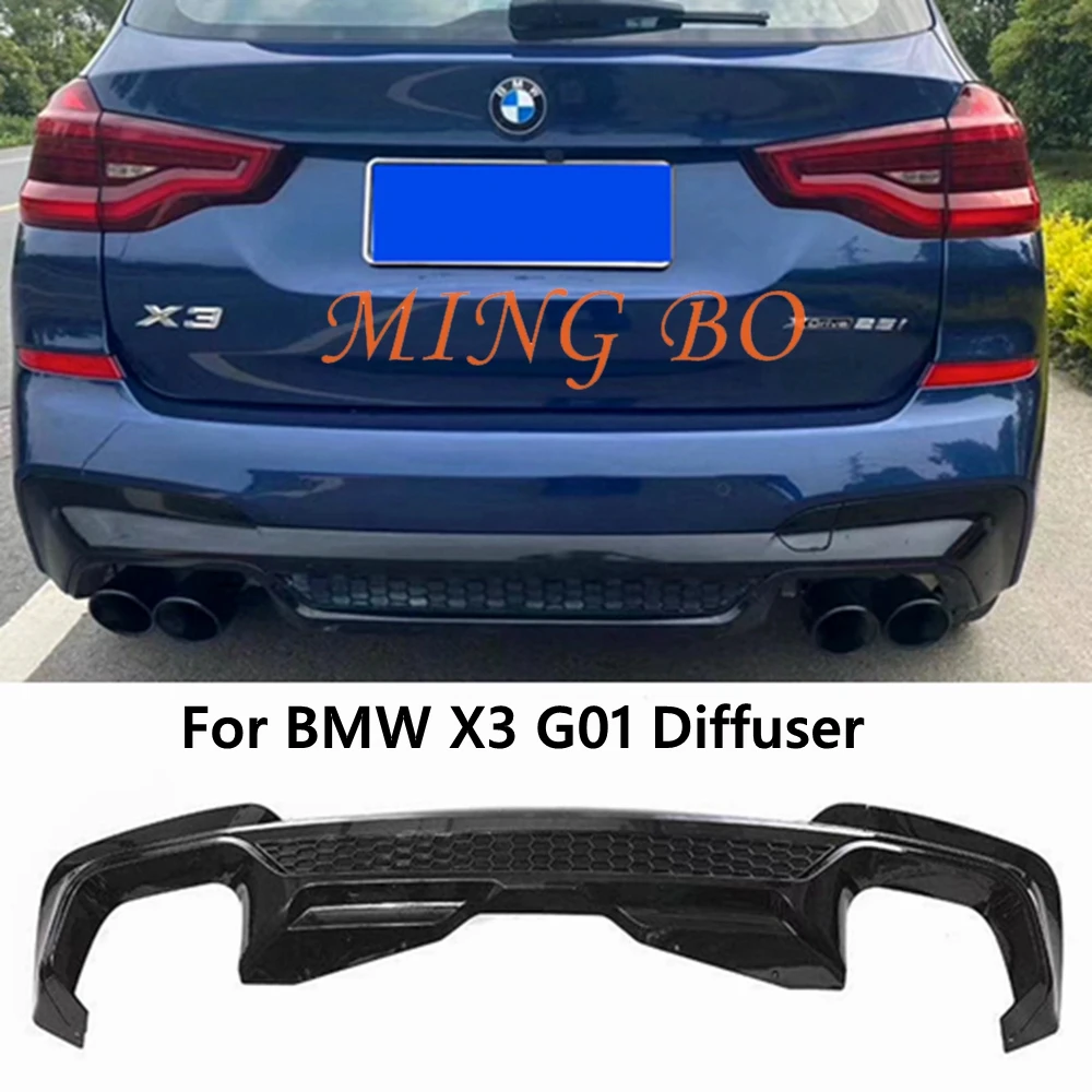 

FOR BMW X3 G01 M Sport 2018-2021 for X3M G01 2022+ Gloss Black Rear Diffuser Bumper Diffuser Rear Bumper Diffuser Lip