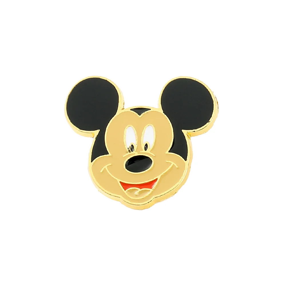 Disney Mickey Mouse Brooch  Action Anime Figures Winnie Badge of Metal Bag Accessories  Children Birthday Gift for Friends