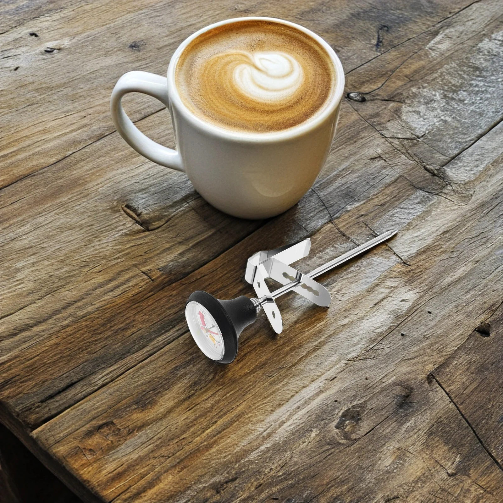 

Чайник для капельного кофе из нержавеющей стали, термометр для вспенивания молока, точный измеритель температуры, приготовление молока, вспенивание кофе