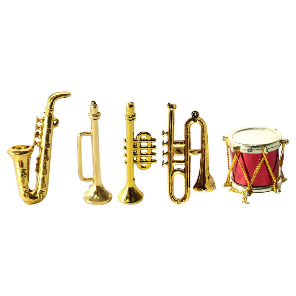 Mini Saxophone House Accessories Toys Trumpet Decor Miniature Instrument Model Props