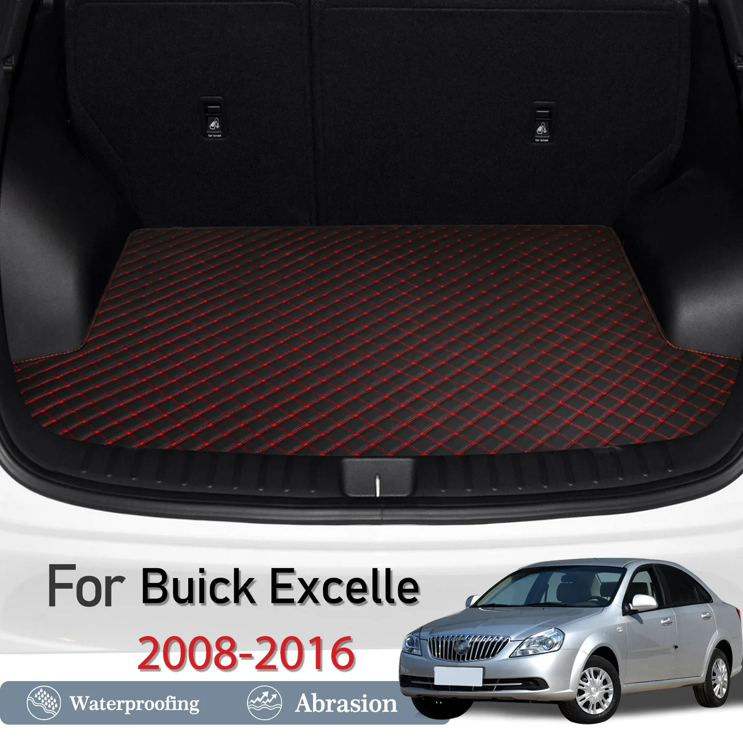 

New Artificial Leather Car Trunk Mat Rear Trunk Cargo Protective Mat Car Interior Accessories For Buick Excelle 2008-2016