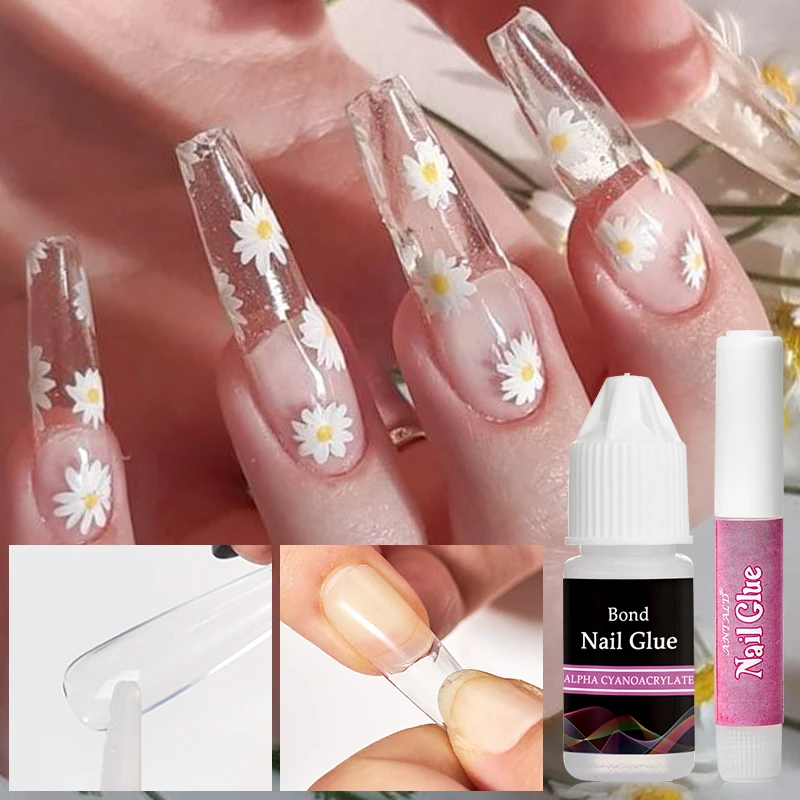 

1/2/3g Bond Nail Glue Fast-Dry Adhesive Acrylic Art False Tips 3D Decoration Nail Tips Nail Rhinestone Glue Adhesive Tools