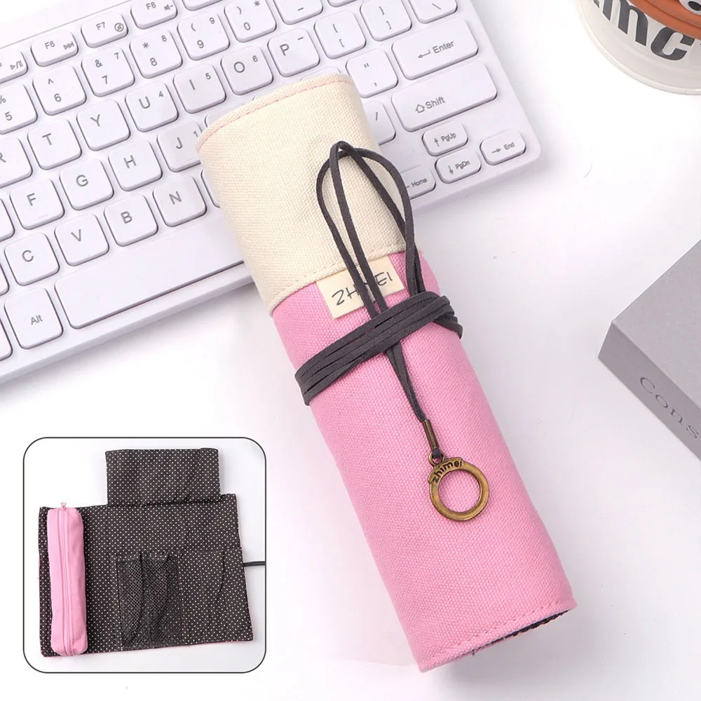 

High Quality Strap Design Pen Bag Multilayer Portable Pencil Case Large Capacity Pen Curtain Gift