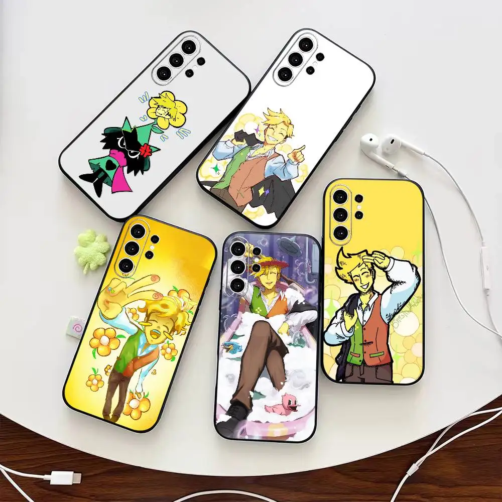 Game D-Deltarune Flowery  Phone Case For Samsung S25,S24,S21,S22,S23,S30,Ultra,S20,Plus,Fe,Note,10,9,5G Black Cover