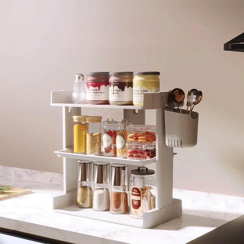 

Vertical Seasoning Rack for Kitchen, Multi-layer Shelf, Storage Rack, Jar Organizer, Countertop, Household Accessories