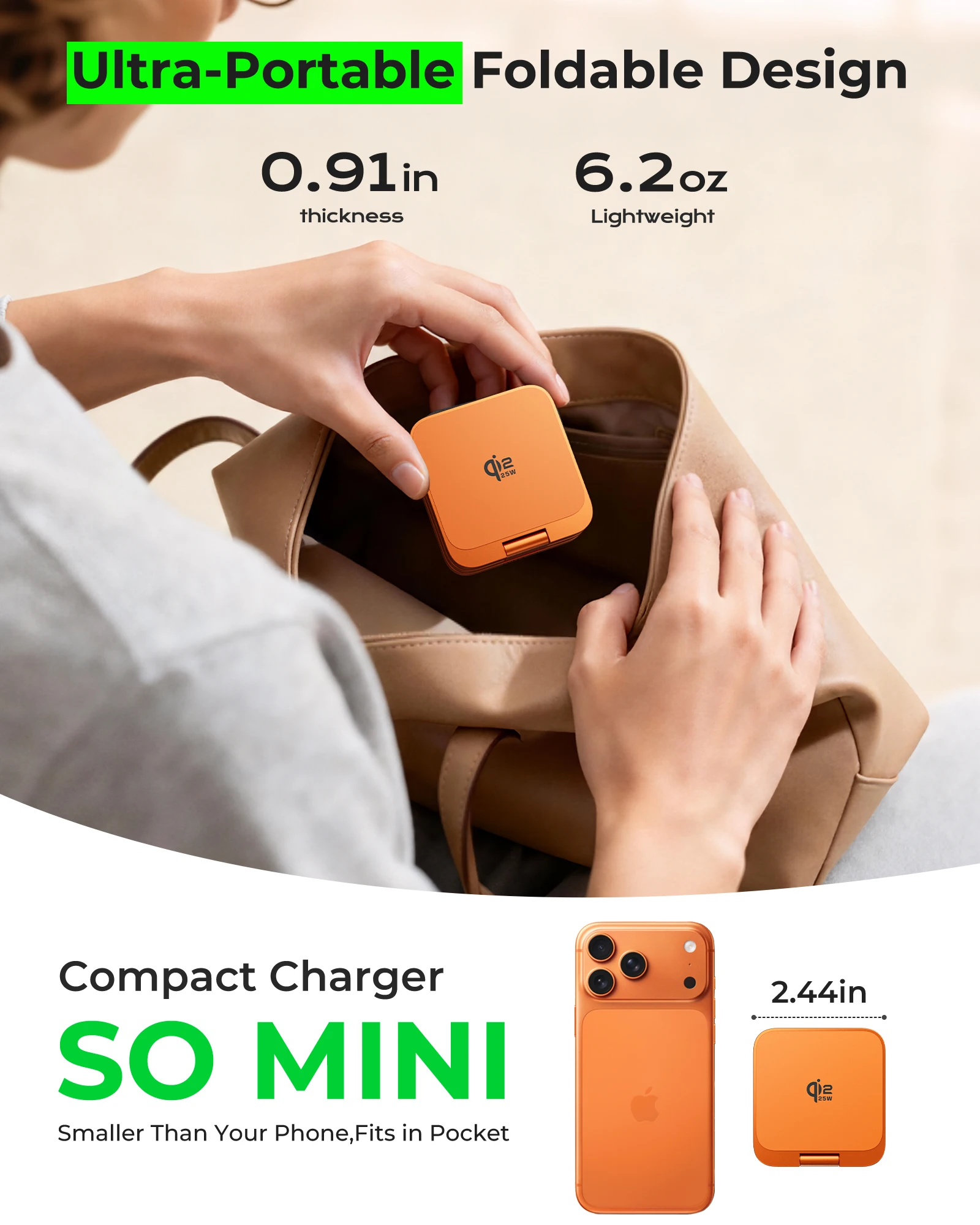 3 in 1 Charging Station for Apple -Qi2.2 25W Magnetic Wireless Charger for iPhone,Apple Watch,AirPods,Travel Fast Charging Stand - view 5