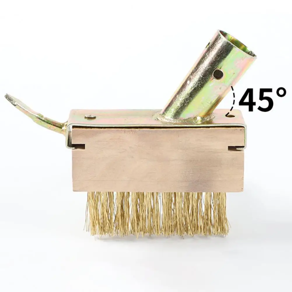 

10cm Crevice Weeding Brush Head Brass Wire Bristle 2-in-1 Weed Moss Remover Tool Manual Crack For Block Paving Edging Cleaning