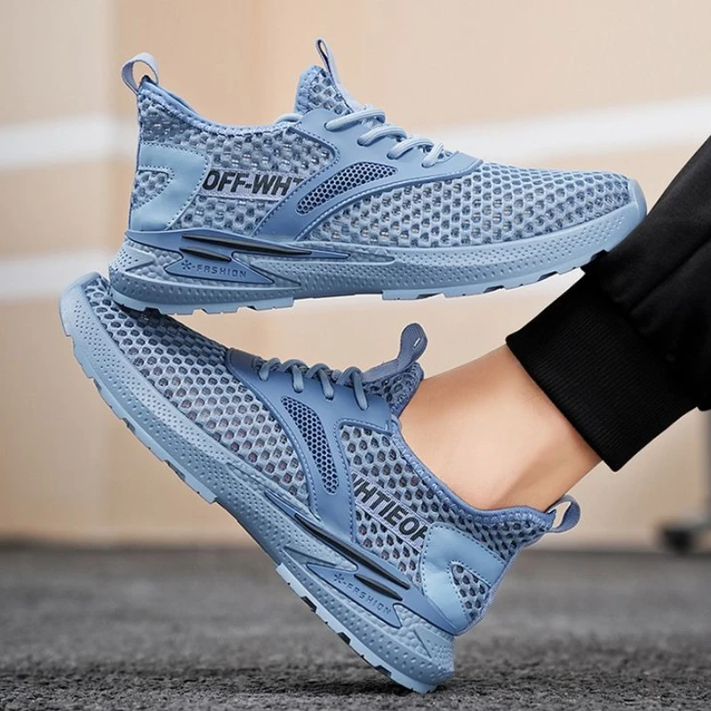 

Мягкие полые дышащие сетчатые верхние мужские повседневные кроссовки Корейский дизайнер Высокое качество Простая легкая дешевая спортивная обувь для мужчин