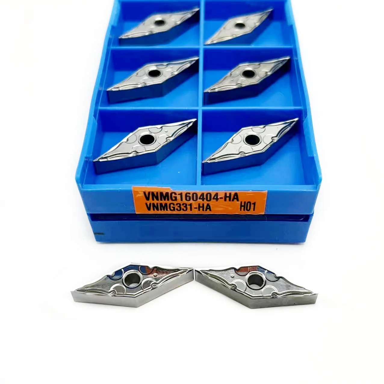 10pcs VNMG160402 VNMG160404 VNMG160408 HA H01 Carbide Turning Inserts CNC Lathe Cutting Tools VNMG Blade for Aluminum Copper