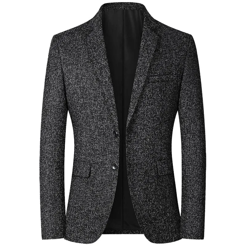 

Spring Autumn Men Blazer New Turn Down Collar Single-breasted Male Suit Coat Solid Color Long Sleeve Versatile Man Outerwear