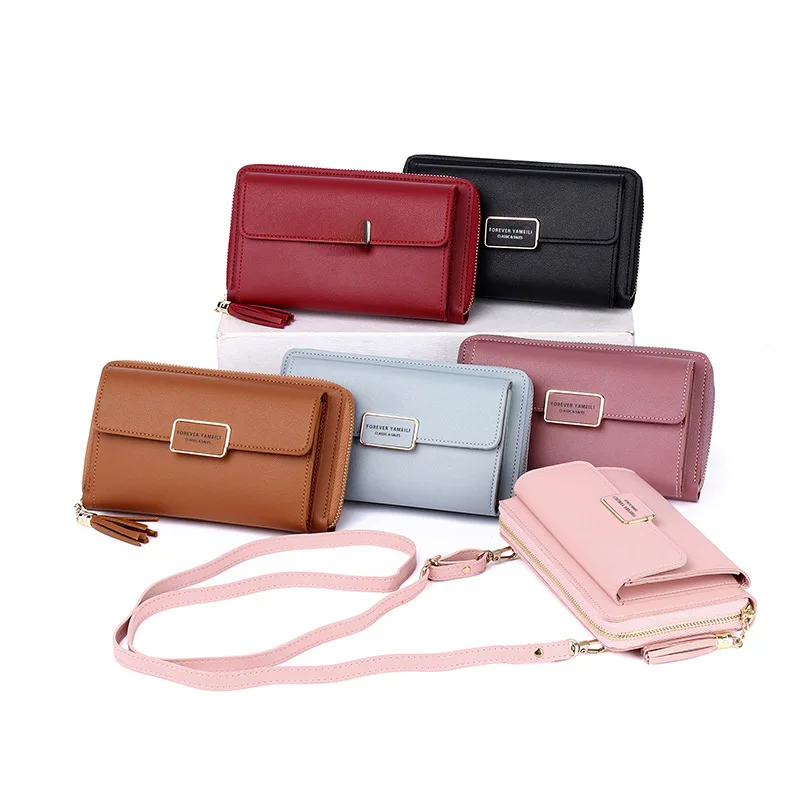 

Hot Sale at Shoulder Crossbody Women's Bag Tassel Large Capacity Zipper Mobile Phone Bag Multifunctional Clutc