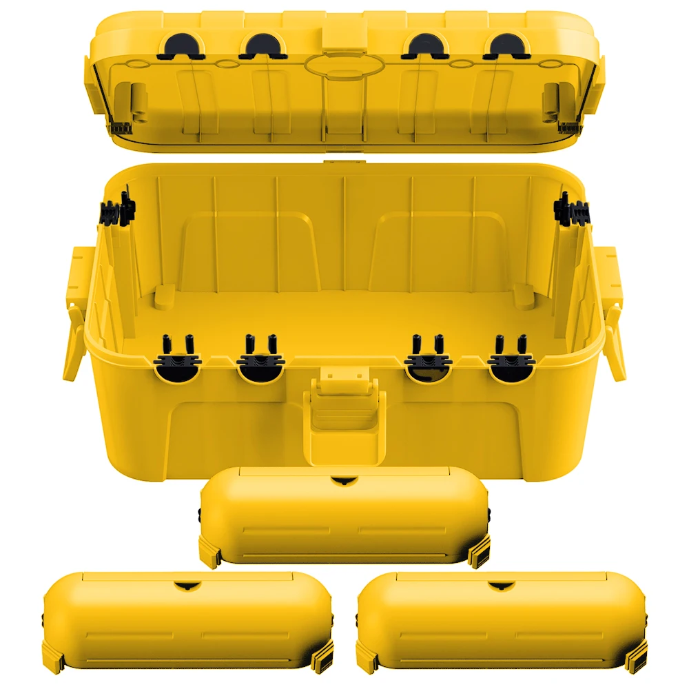 مجموعة غطاء الحبل 1 كبيرة 32x22x13 سنتيمتر 3 قطعة 18x5.7x5.7 سنتيمتر صغيرة مقاوم للماء تمديد الحبل يغطي مثالية لقضاء عطلة ضوء حديقة ديكور #1