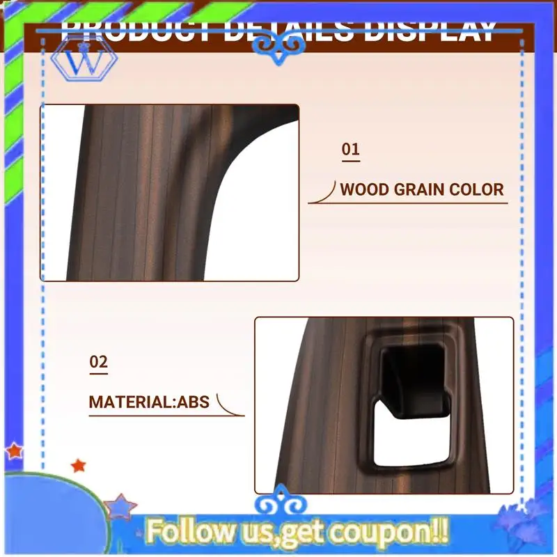 

M46K-Car Window Lift Switch Button Cover Interior Door Armrest Trim Panel Wood Grain Color For BYD Seal / BYD ATTO 4
