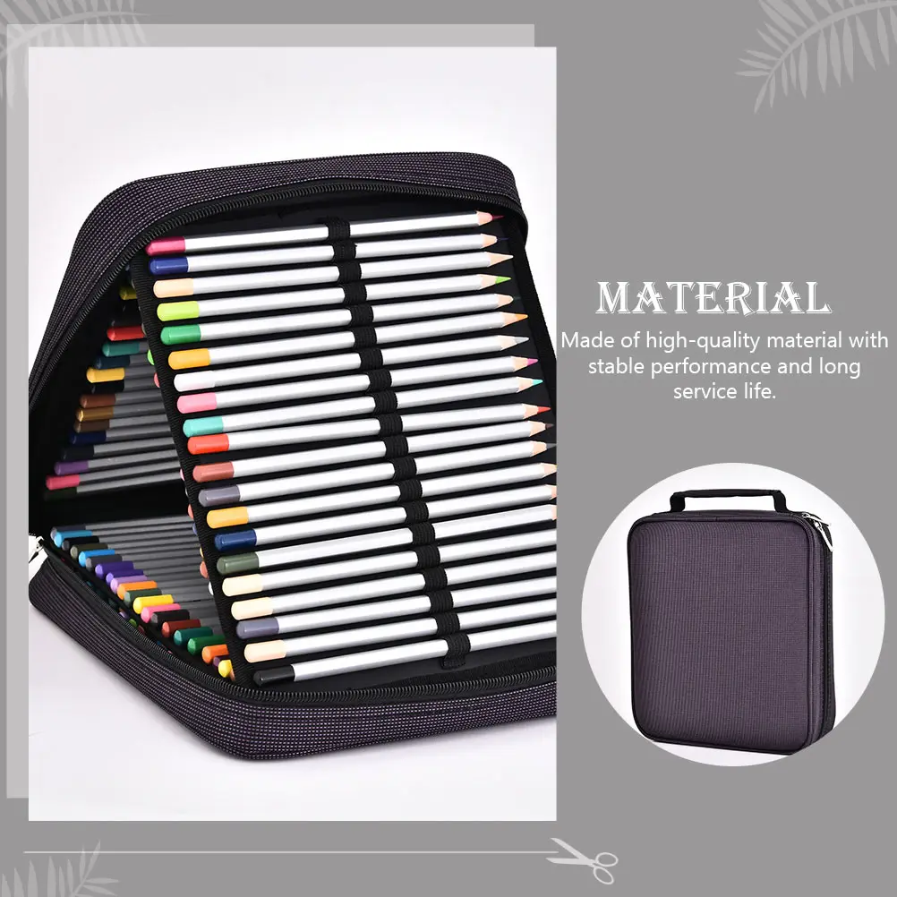 

Large Capacity Multi-Layer Stationery Pouch Lightweight Portable School Pen Bag Smooth Surface Kids Drawing Pencil Organizing