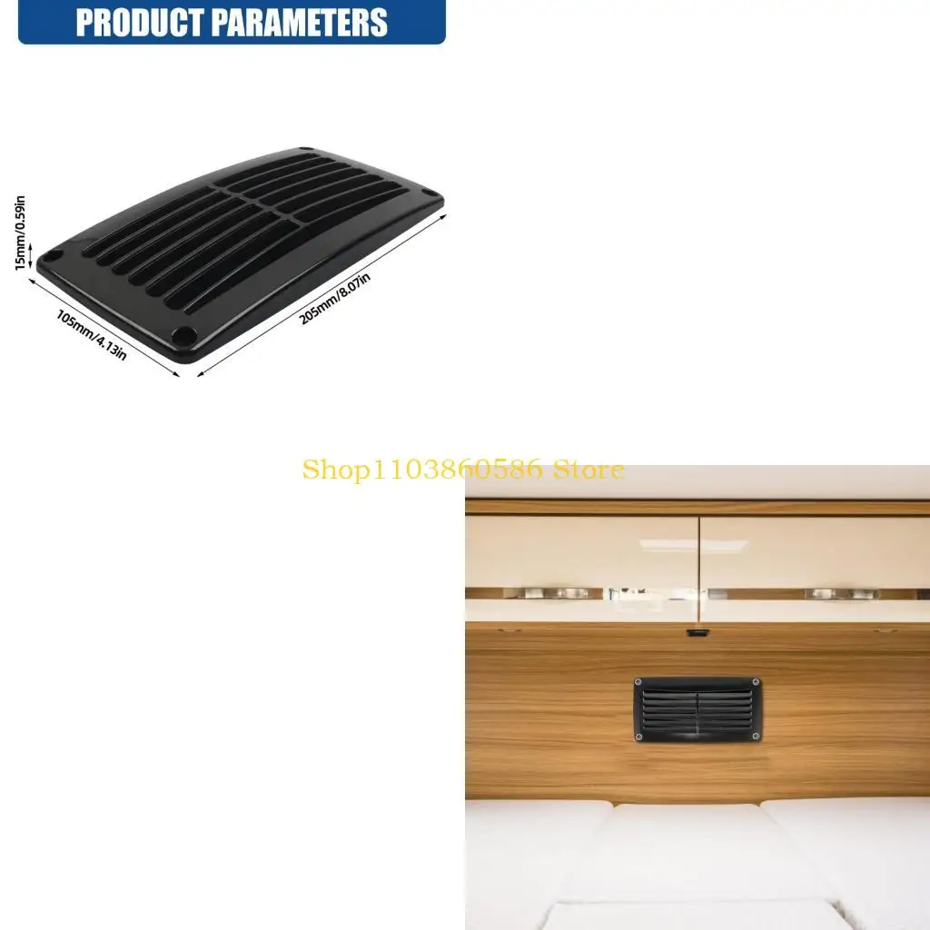 242A Campers Sidewall Air Vent Cover 8.07X4.13in ABS Louvered Grille with Hardware for RVs Trailer Marine Cabin Use