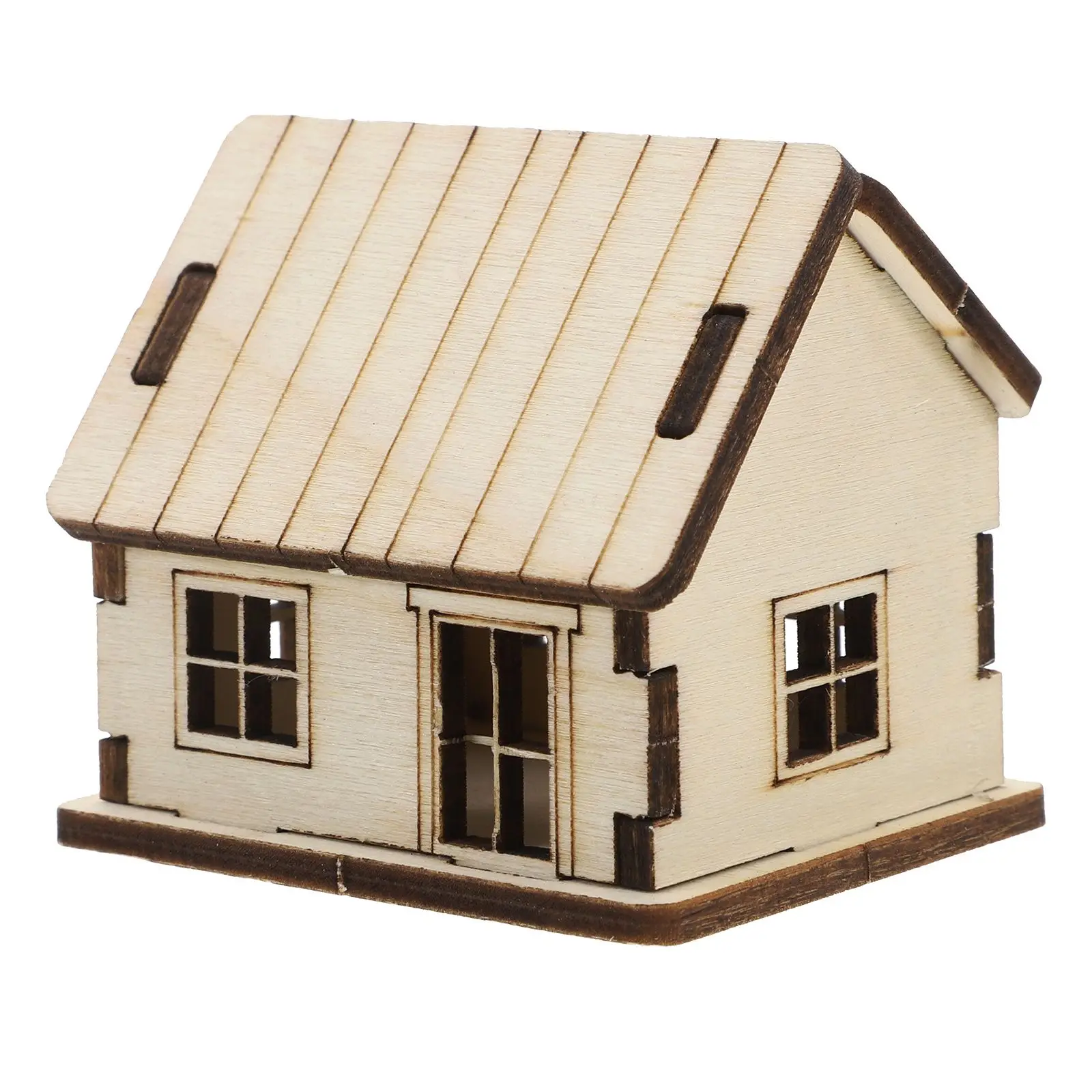 

Miniature House Sand Table Model Materials Tiny Homes Ornaments Dollhouse Building Kit Wooden DIY Child