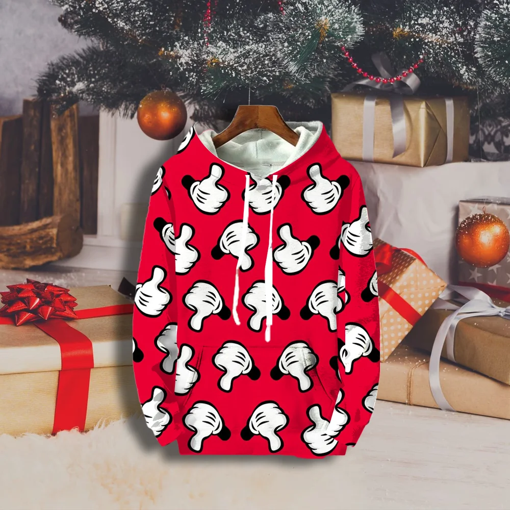 (Miniso) Disney Mickey Mouse Women Sweatshirts Hoodies 3D Printed Hello kit cat Women Clothing Hoodie Women Clothing Hoodie