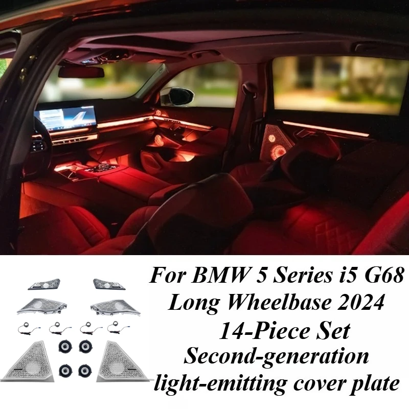 

For BMW 5 Series i5 G68 Long Wheelbase 2024 Ambient Light Kit 14-Piece Set Interior Illumination Door Dashboard Trim Panel LED
