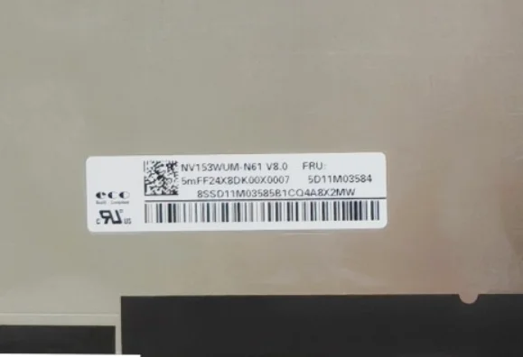 

NV153WUM-N61 1920*1200 EDP 30 Pins 15.3'' Laptop LCD Screen Display Panel Matrix