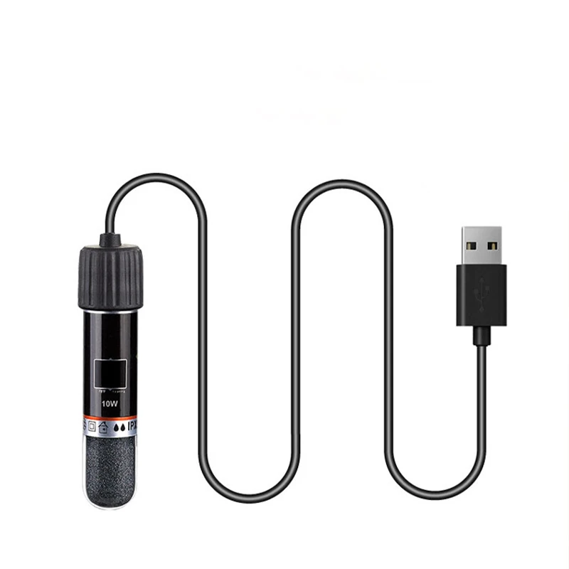 

Mini Aquarium Heating Rod Fish Tank Aquarium Heater Submersible Thermostat Heater Adjustable Temperature Usb Charging
