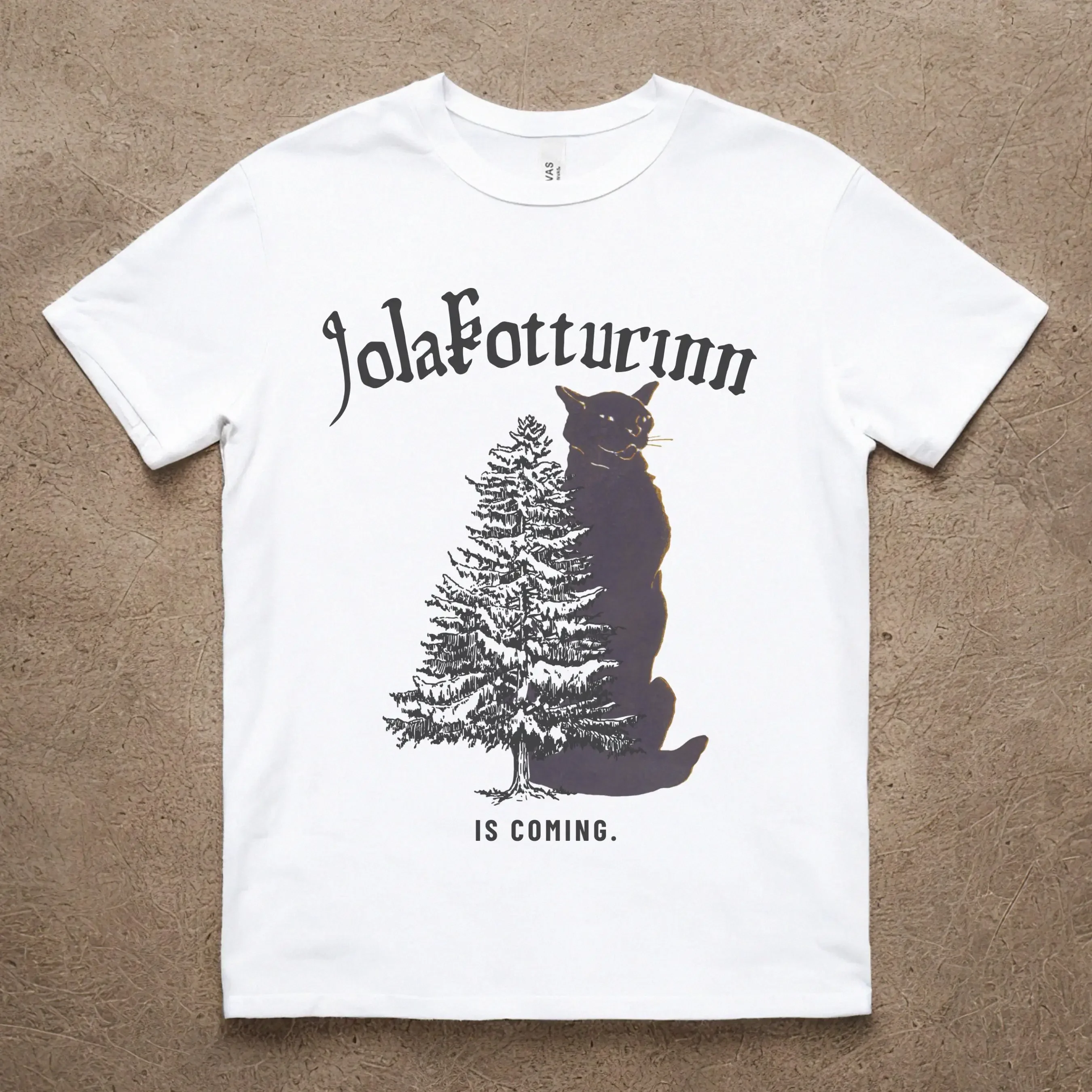 Jolakotturinn T Shirt Yule CaT Icelandic Folklore Christmas Krampus Holiday Winter Solstice Dark Academia