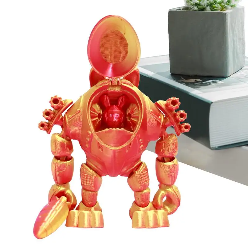 

3D Printed Fingertip Toy Fingertip Mecha 3D Printed Articulated Toy Bright Colors Funny Sensory Toy For Tech Enthusiasts