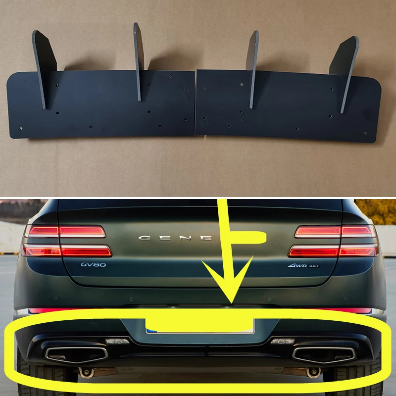 

For Genesis GV80 2021 2022 2023 Year Rear Diffuser Bumper Lips Spoiler Splitter Body Kit Accessories