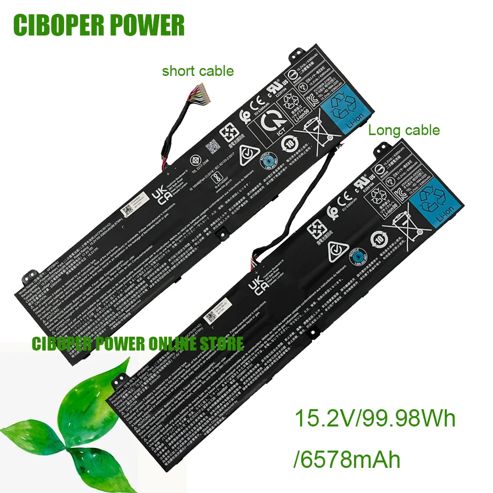 

CP Laptop Battery AP20BHU 15.2V/6578mAh/99.98Wh For Predator Triton 500 SE PT516-51s PT516-52s Series Notebook