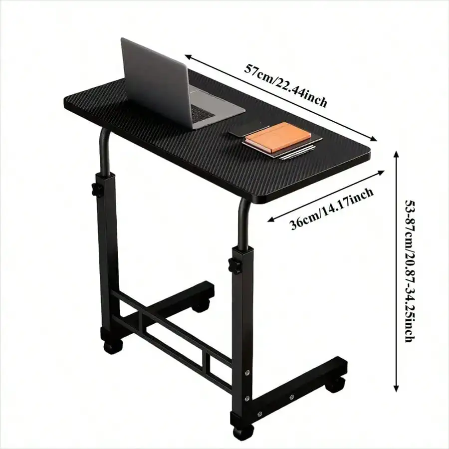 8-Color Selectable Mobile Height-Adjustable Computer Desk, Height Adjustable With Wheels, Bedside/Sofa/Dorm Lazy Table, Laptop Stand Coffee Table, Holiday Gift