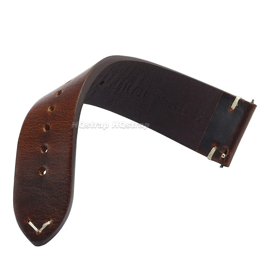 Quick Release Vintage Retro Leather Watchband 18mm 19mm 20mm 21mm 22mm 24mm Soft Oil Wax Bracelet for Seiko Calfskin Watch Strap