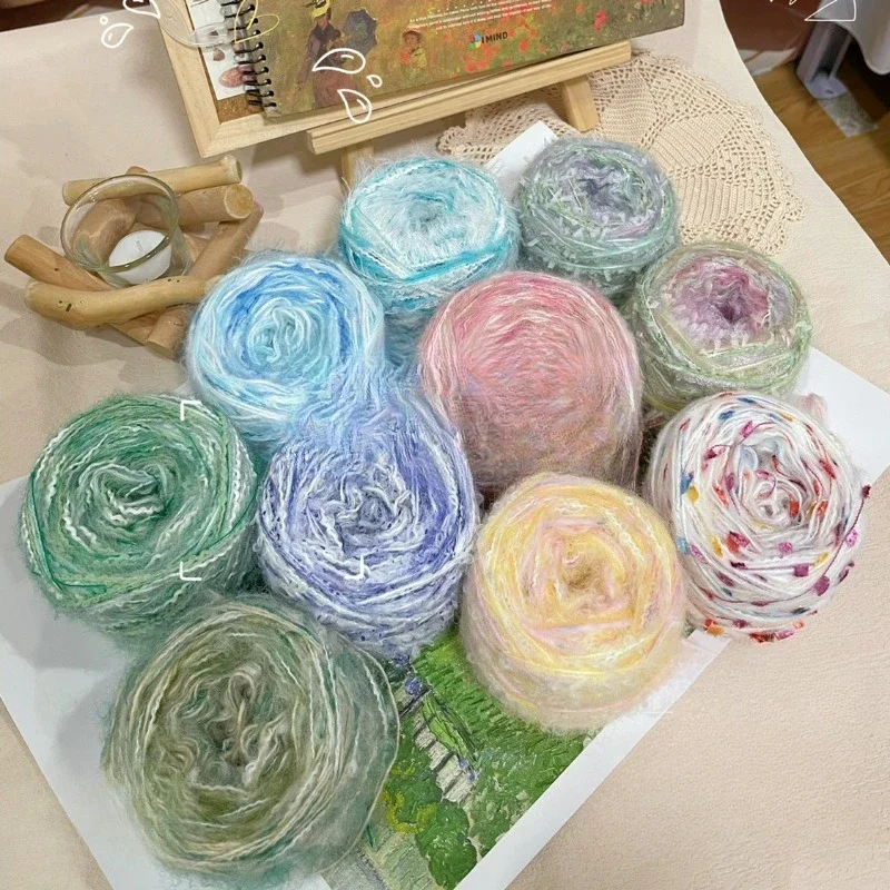 50g/60g/65g/80g/ Ball Handwork Colour Mixture Woven Wool Thread DIY Handwork Knitting Wintertime Hat/scarf/bag Raw Materials