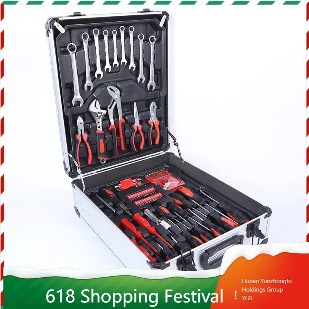 

Portable Rolling Aluminum Toolbox Multi Spec Wrench Combination For Household Repair Projects