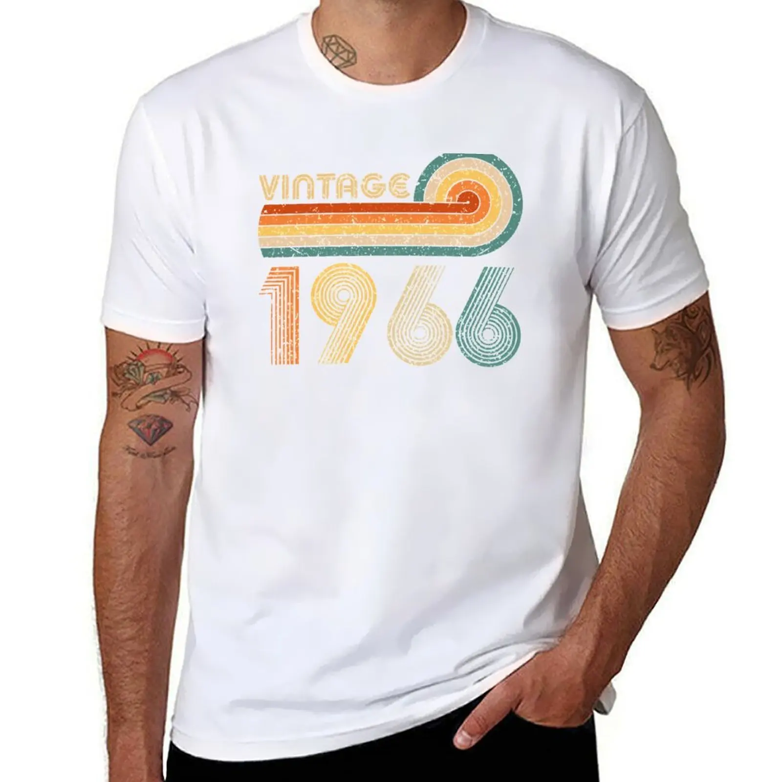 

Vintage 1966 T-Shirt man t shirt summer t shirts for man graphic funny T-Shirt