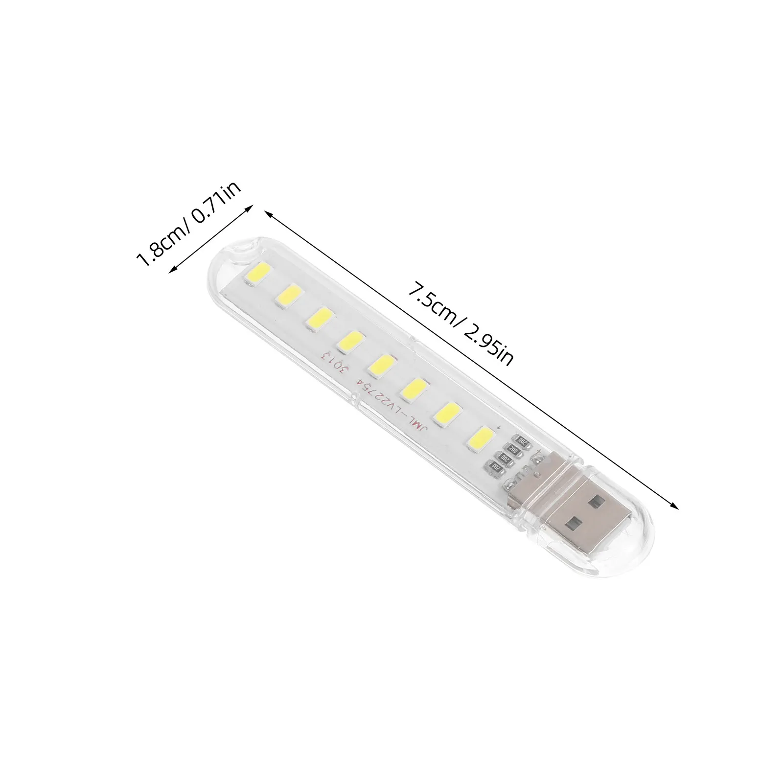 4Pcs USB Night Light Compact LED Mini Desk Lamp Reading Light Portable Eye Caring Night Lamp for Notebook Desktop Charging Power