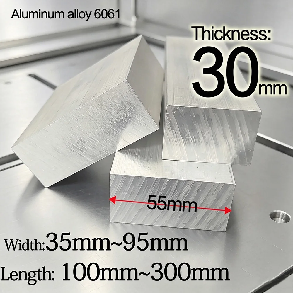 

6061High quality aluminum alloy sheet, thickness: 30mm, width: 35-95mm, length: 100-300mm, widely used for your selection