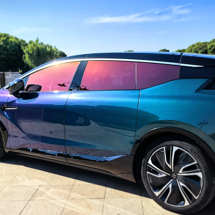 YC-11 로즈 레드 색상 자동차 앞유리 틴트 필름 / 75% VLT 카멜레온 컬러풀 틴트 윈도우 필름 / 카멜레온 자동차 윈도우 틴트 필름