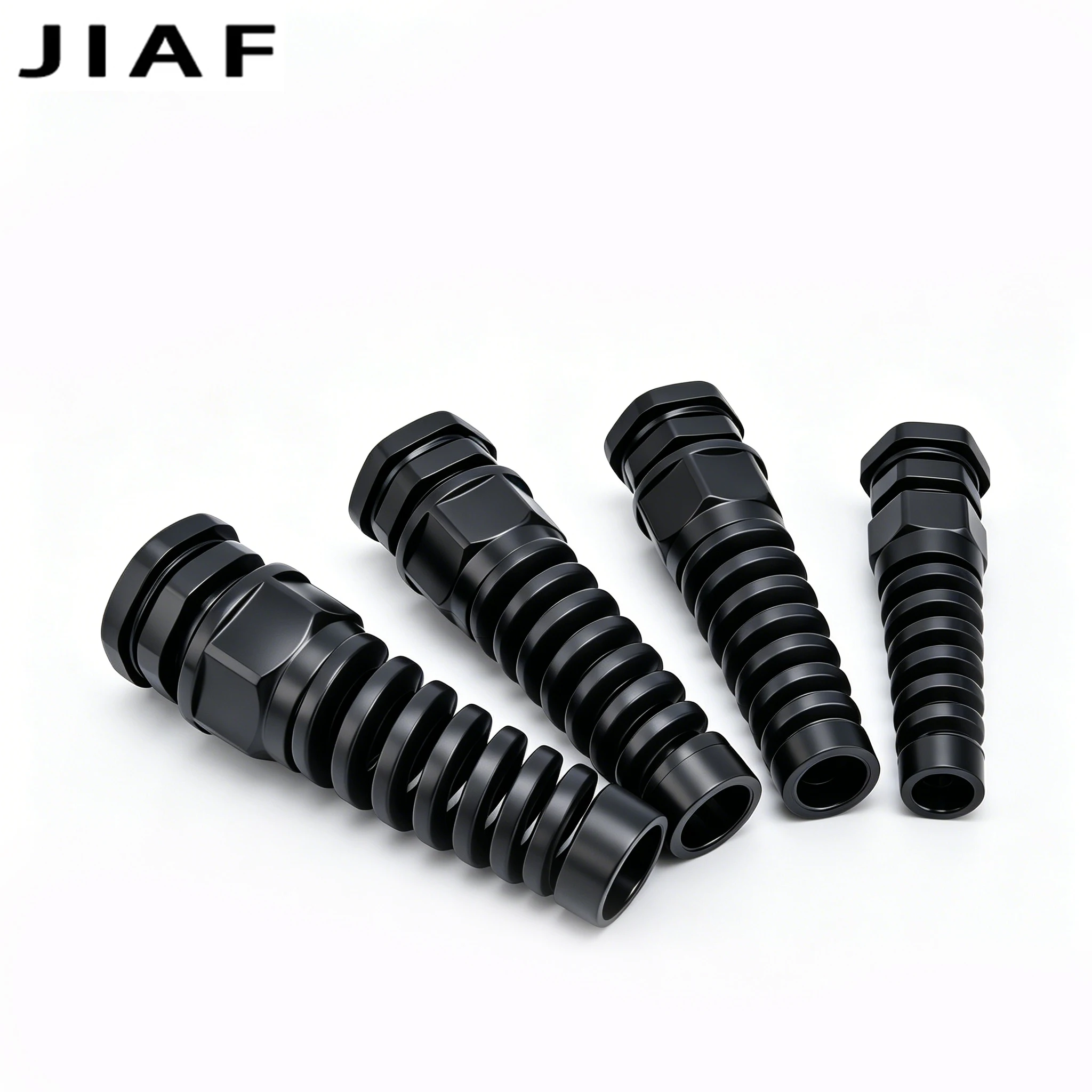 5 uds prensaestopas de Cable impermeable PG7 junta antipalanca de plástico M12 Nylon PA66 prensaestopas a prueba de torsión conector