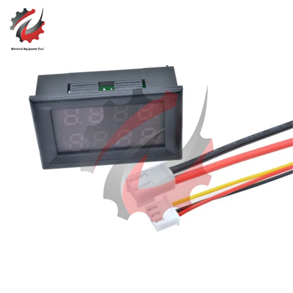 0.28 Inch Dc 0-100V 10A Mini Digitale Voltmeter Amperemeter 4 Bit 5 Draden Voltage Current Meter Tester blauw Rood Dual Led Display