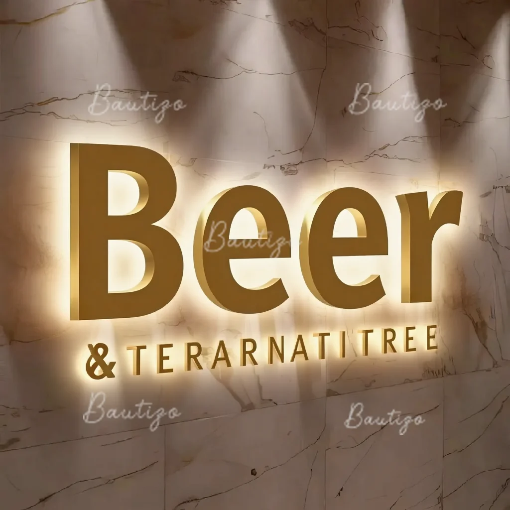 Custom Backlit Letters Sign Metal for 3D LED Business Storefront Outdoor Waterproof Illuminated Light Up Advertising Signage